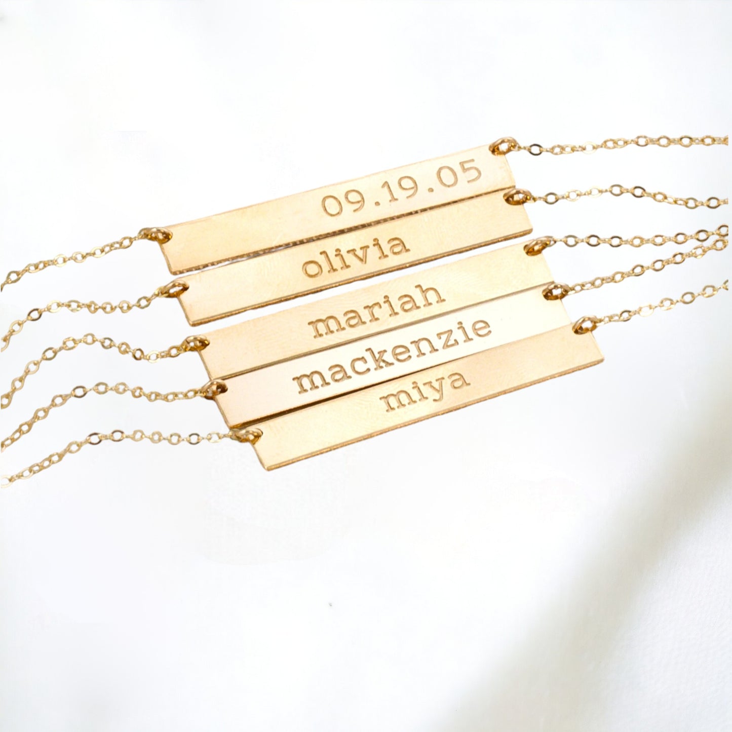 Long Personalized Nameplate Necklace, 1.5