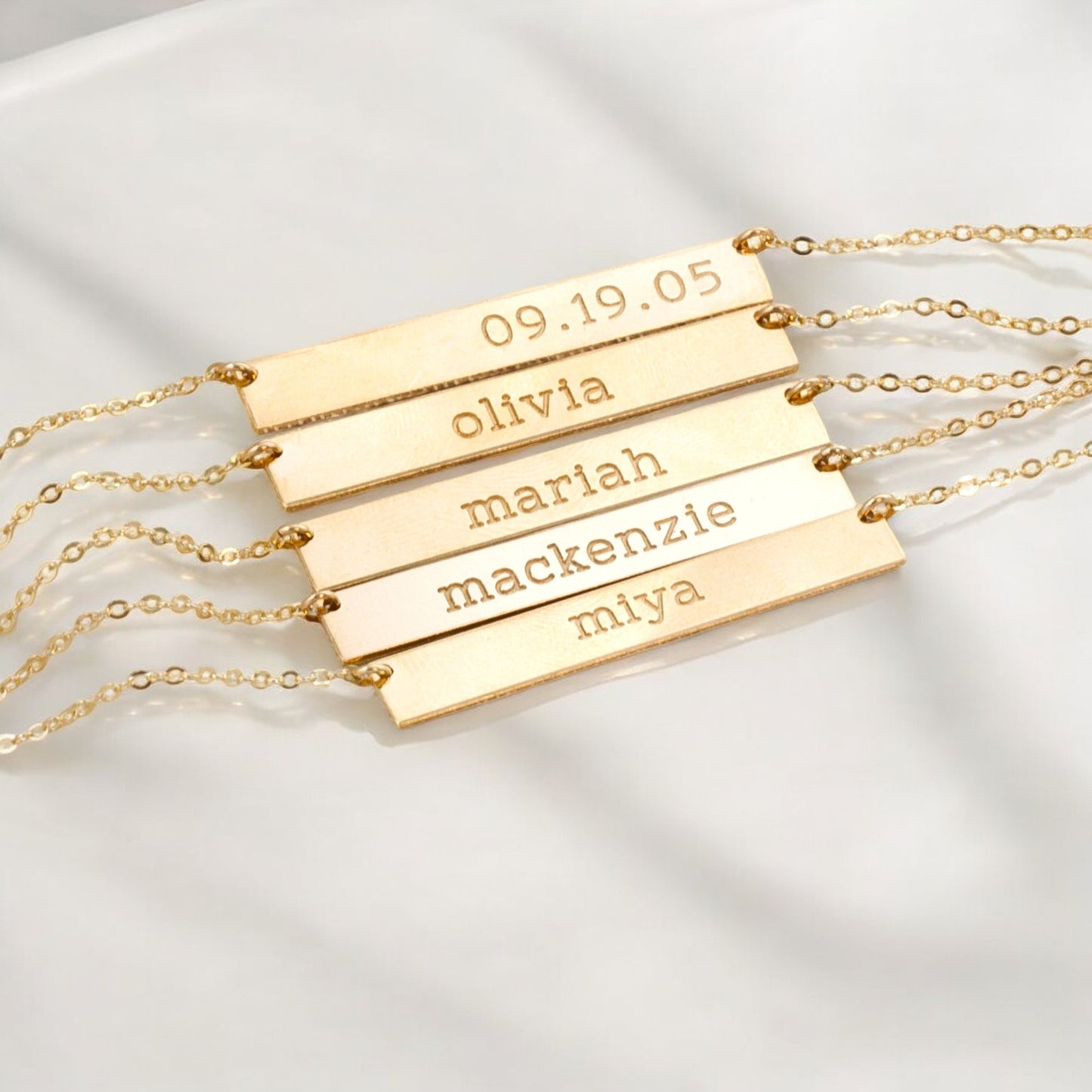 Long Personalized Nameplate Necklace, 1.5