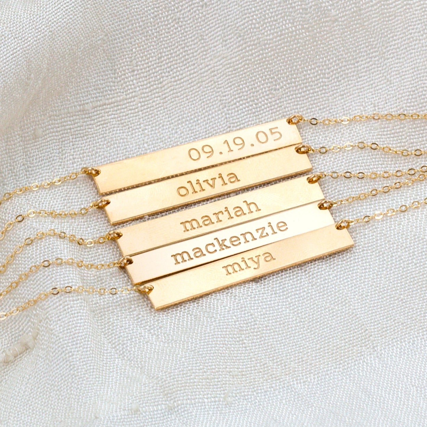 Long Personalized Nameplate Necklace, 1.5