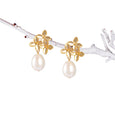 Cherry Blossom Earrings with Pearl