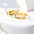 Custom Engraving Bar Band Ring