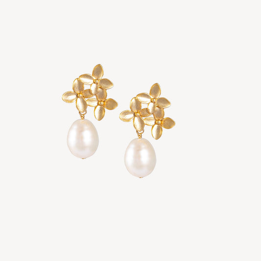 Cherry Blossom Earrings with Pearl