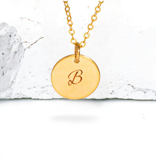 Charm Personalized Necklace 7/16" Disc