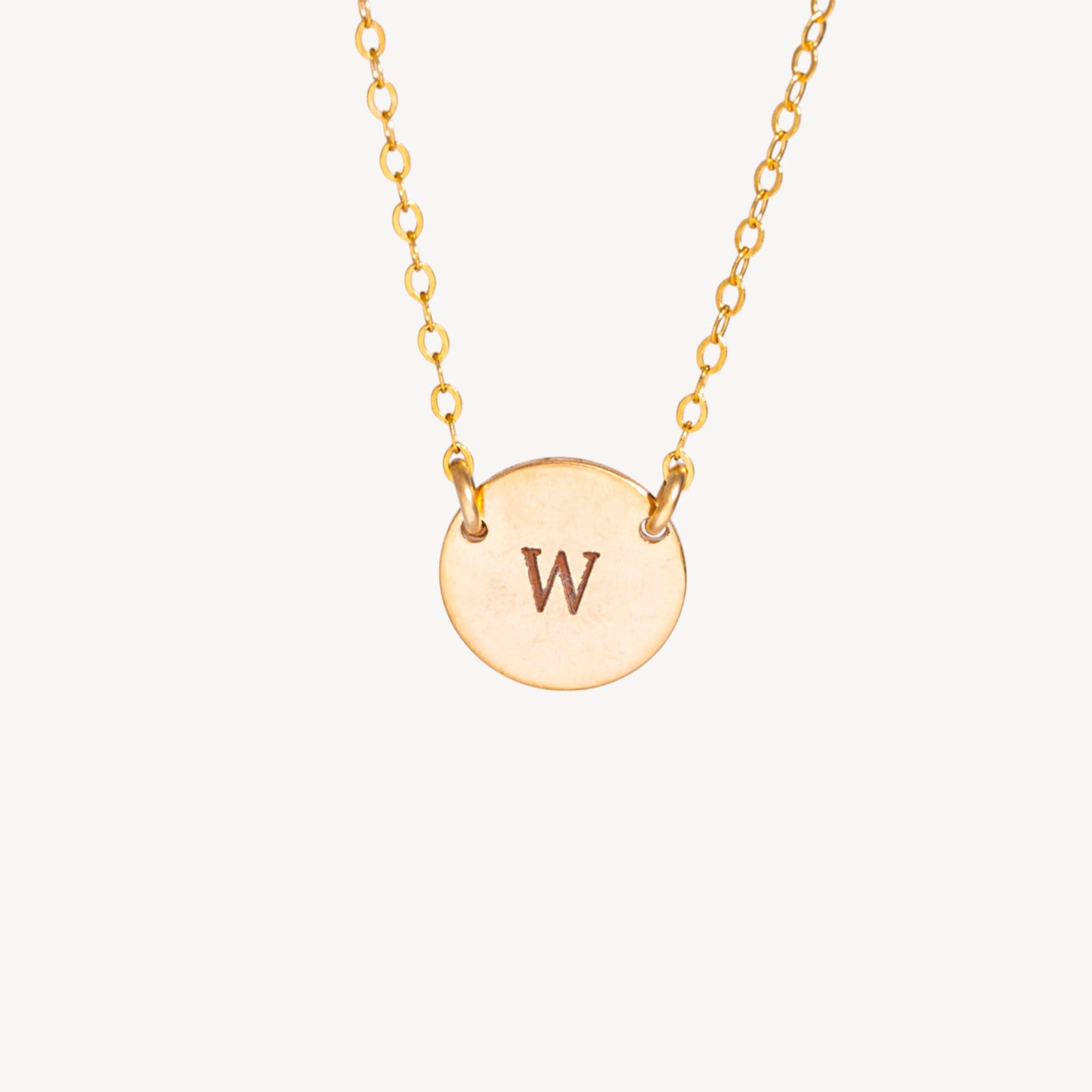 Monogram Necklace, 0.40" Disc