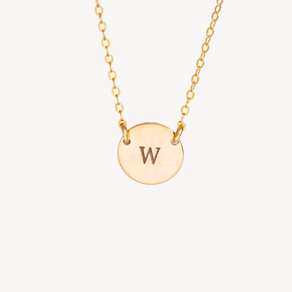 Monogram Necklace, 0.40" Disc