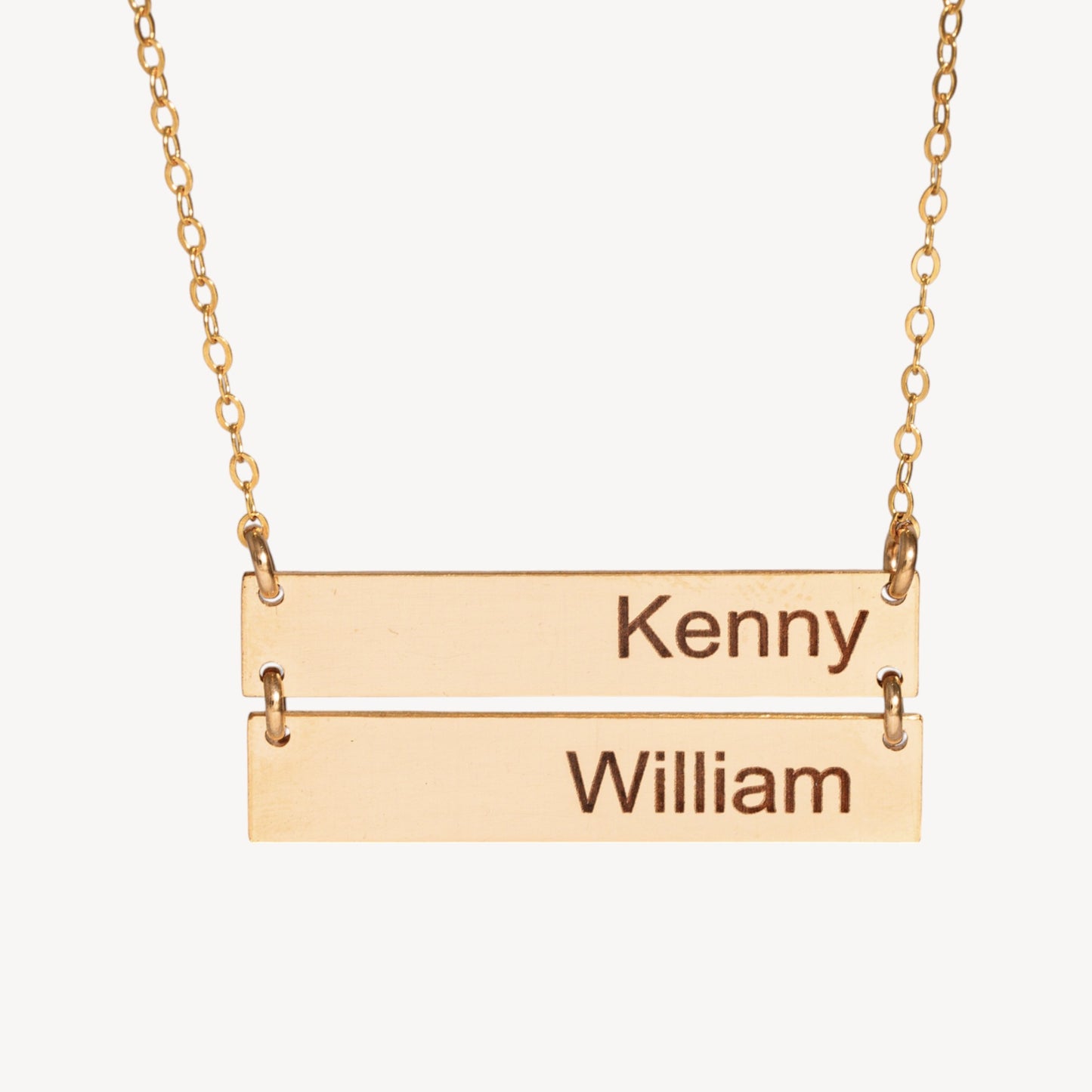 Multiple Name Bar Necklace 2 Bars