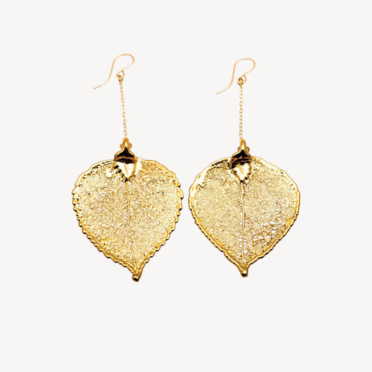 Real Leaf Earrings