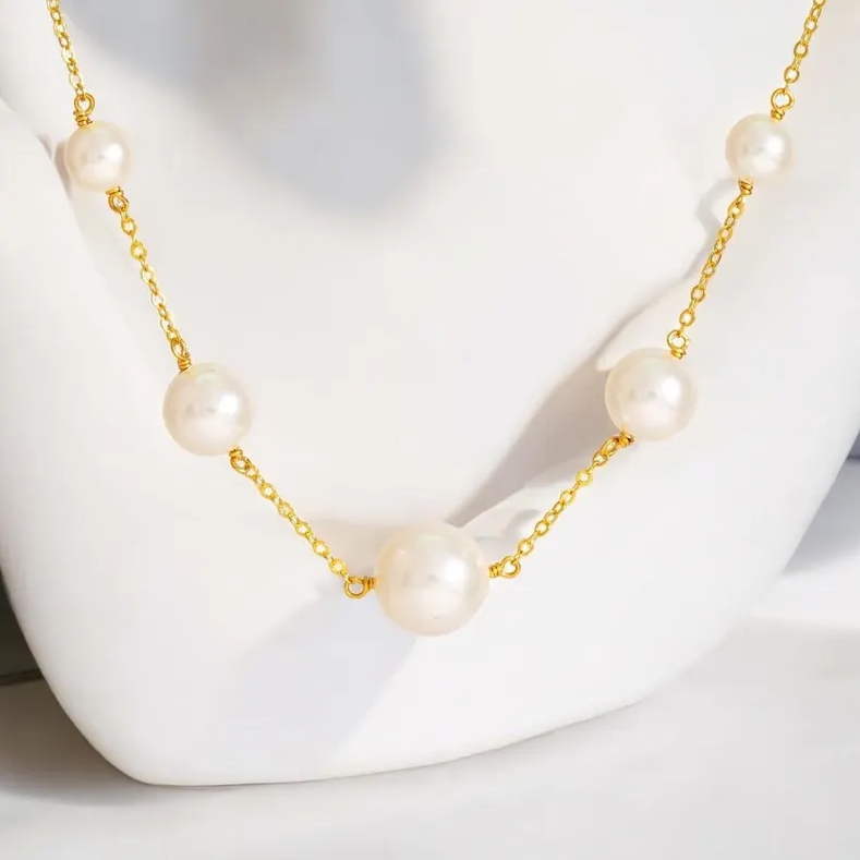 Link Swarovski Fresh Water Pearl Necklace