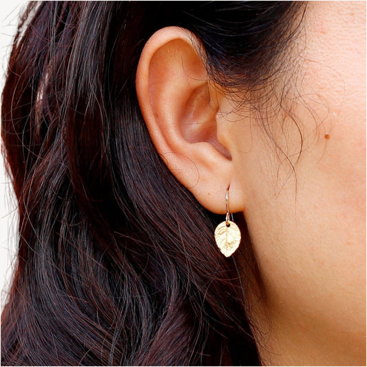 Tiny Leaf Earrings