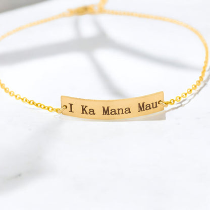 Personalized Bar Bracelet, 1.25" Bar