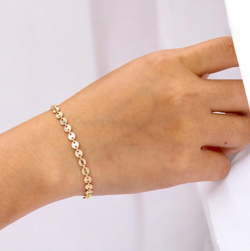 Delicate Coin Tattoo Bracelet