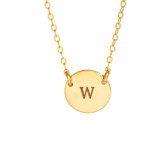 Monogram Necklace, 0.40" Disc