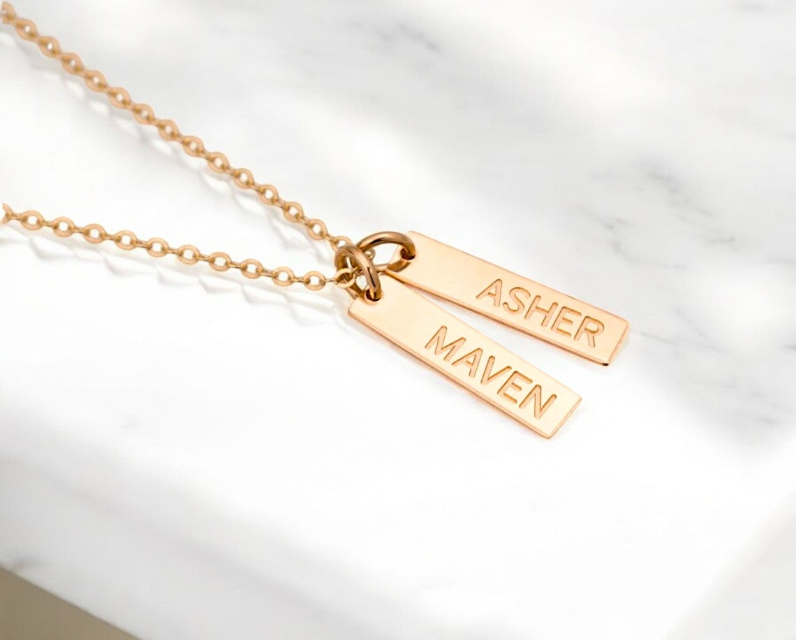 Custom Name Necklace - 1" bar