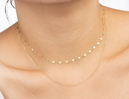 Layered Double Chains Necklace