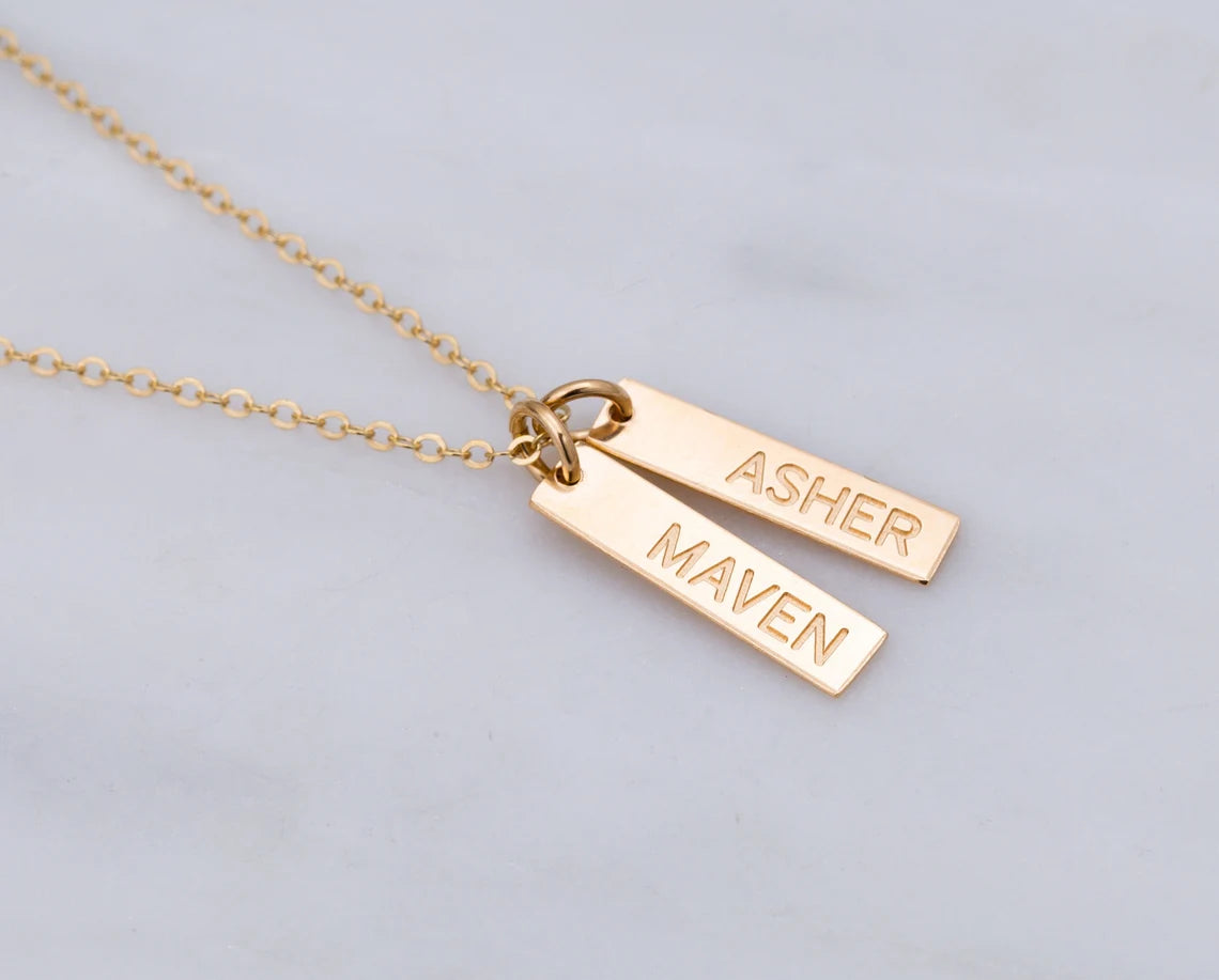 Custom Name Necklace - 1" bar