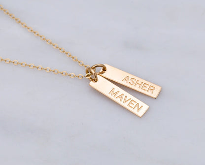 Custom Name Necklace - 1" bar