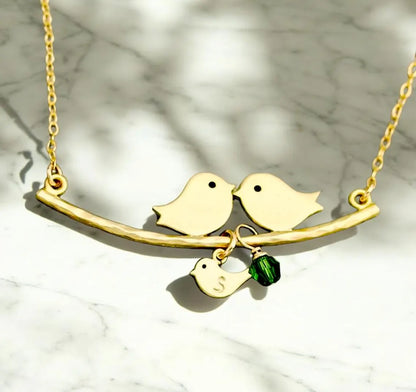 Personalized Birthstone Family Bird