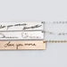 Actual Signature Handwriting Necklace,  6 mm 2" bar