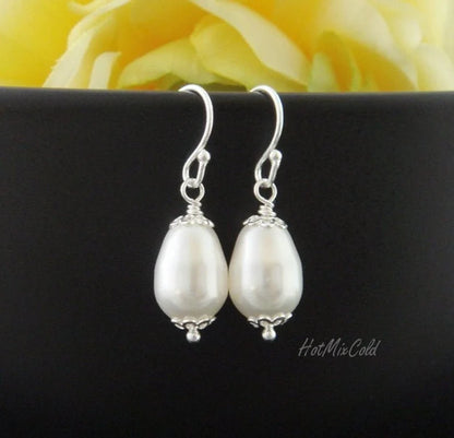 Teardrop Pearl Earrings