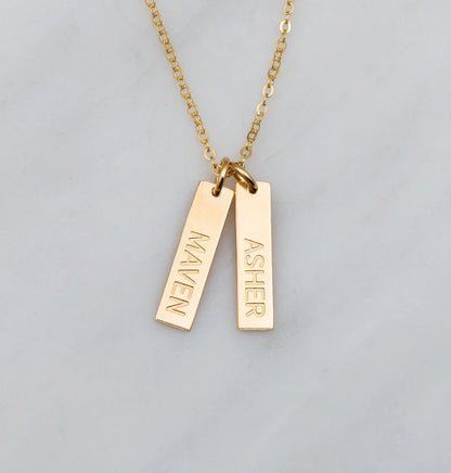 Custom Name Necklace - 1" bar