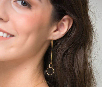 Interlocking Circle Threader Earrings