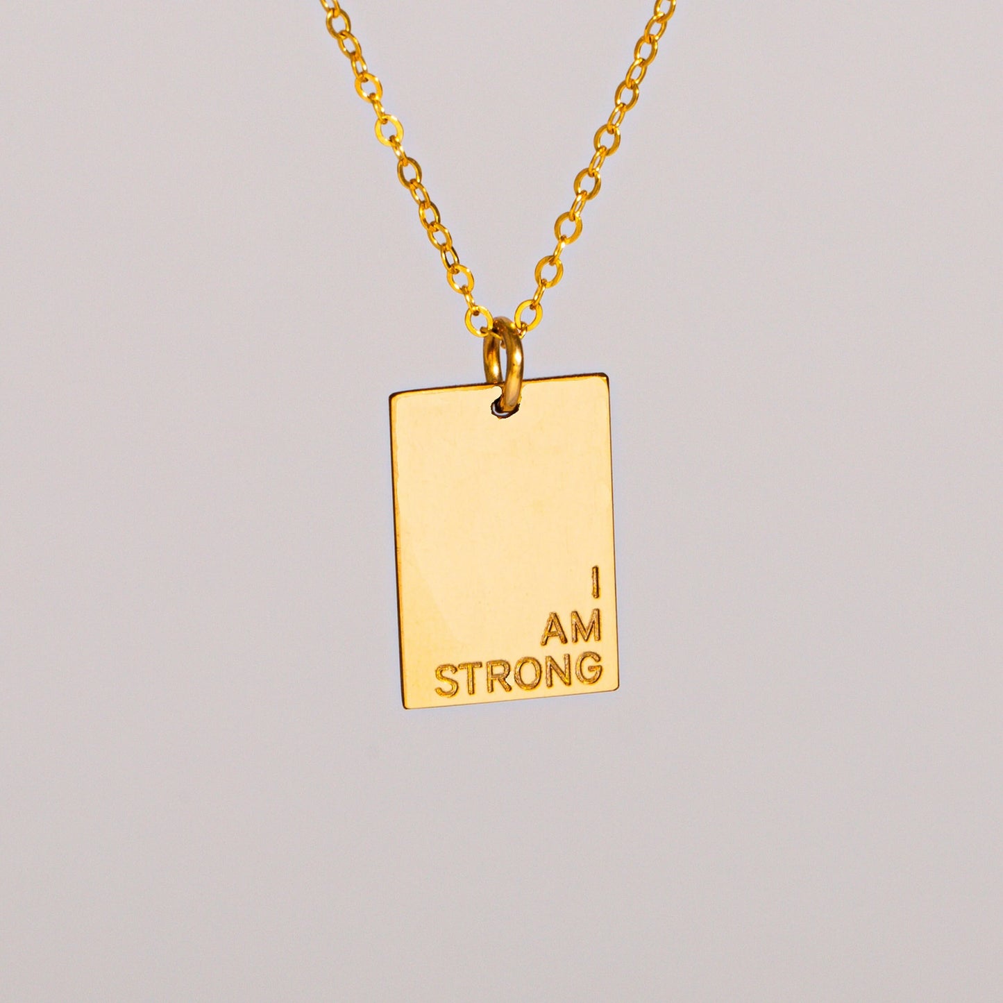 Personalized Engraving Rectangle Pendant Necklace