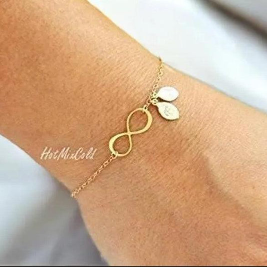 Customized Infinity Leaf Bracelet