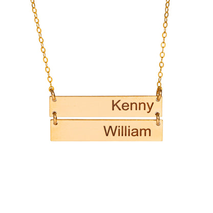 Multiple Name Bar Necklace 2 Bars