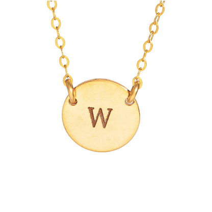 Monogram Necklace, 0.40" Disc