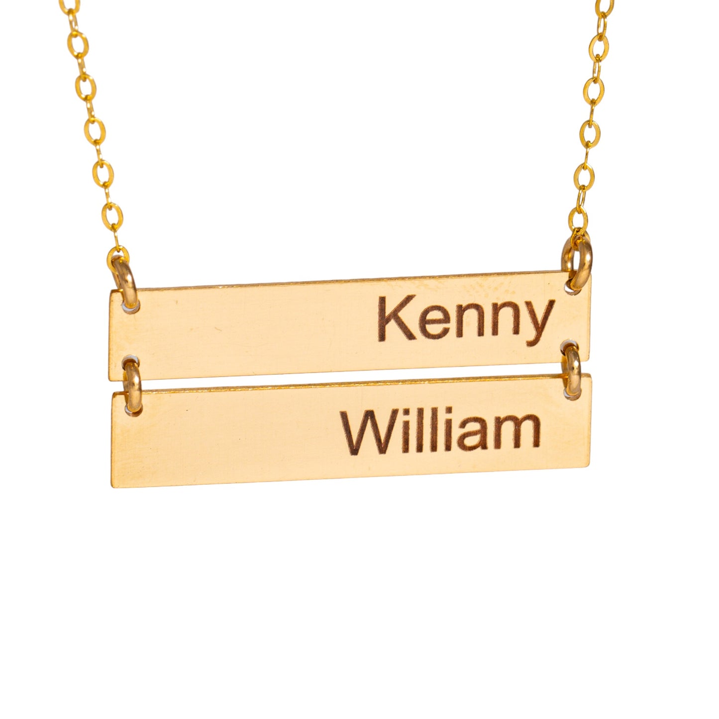 Multiple Name Bar Necklace 2 Bars