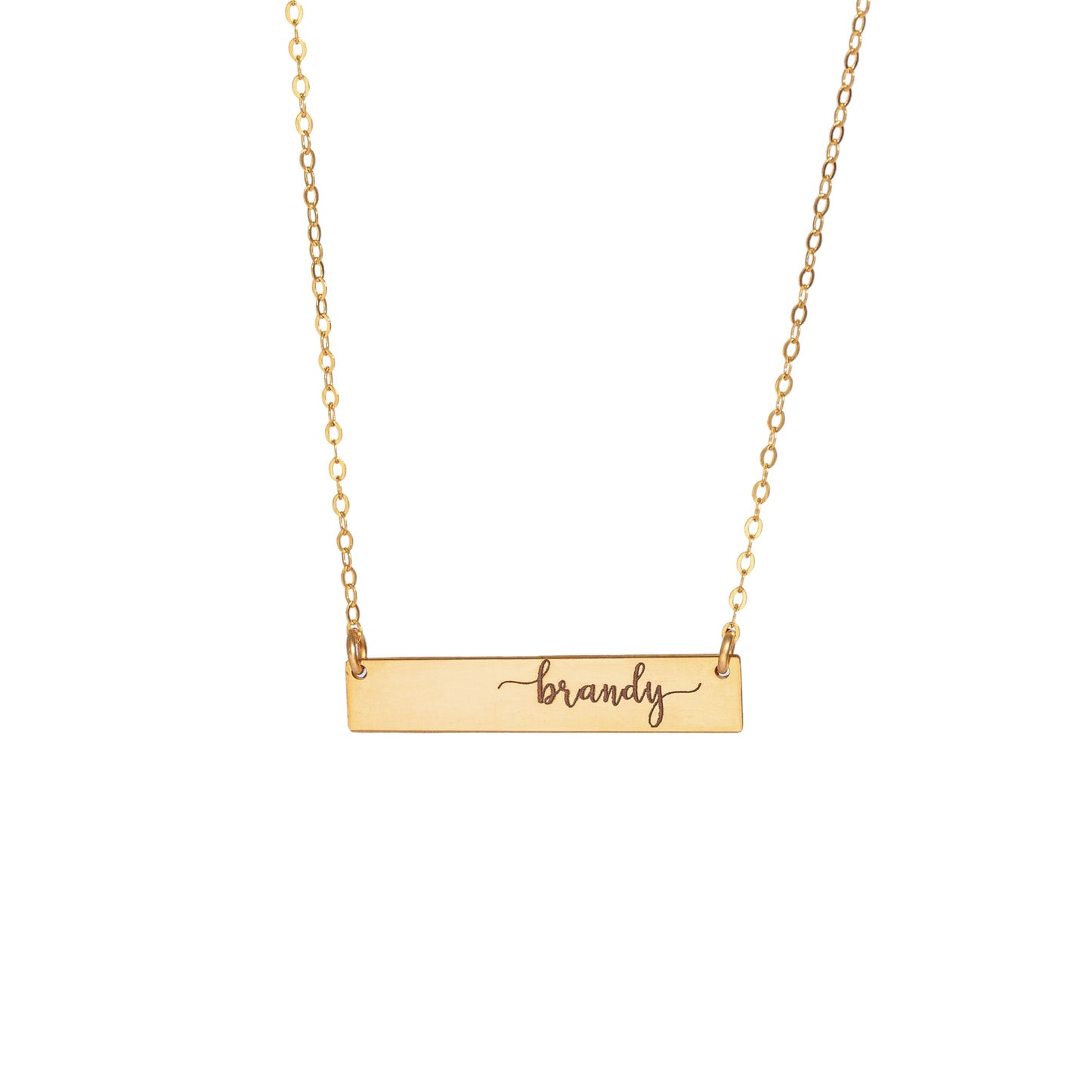 Personalized Nameplate Bar Necklace, 1.25" Bar