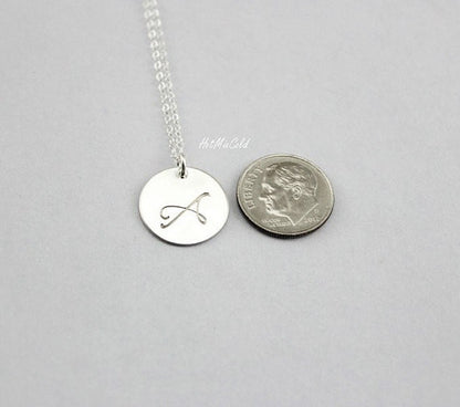 Silver Disc Necklace