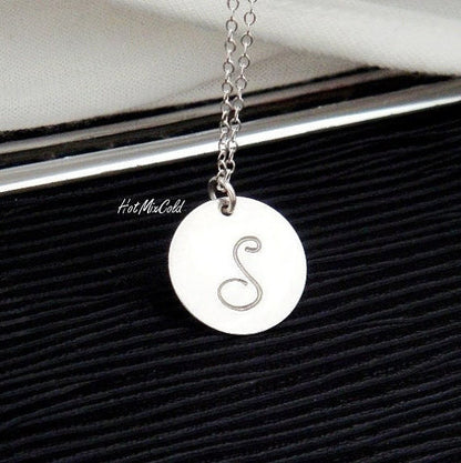 Silver Disc Necklace