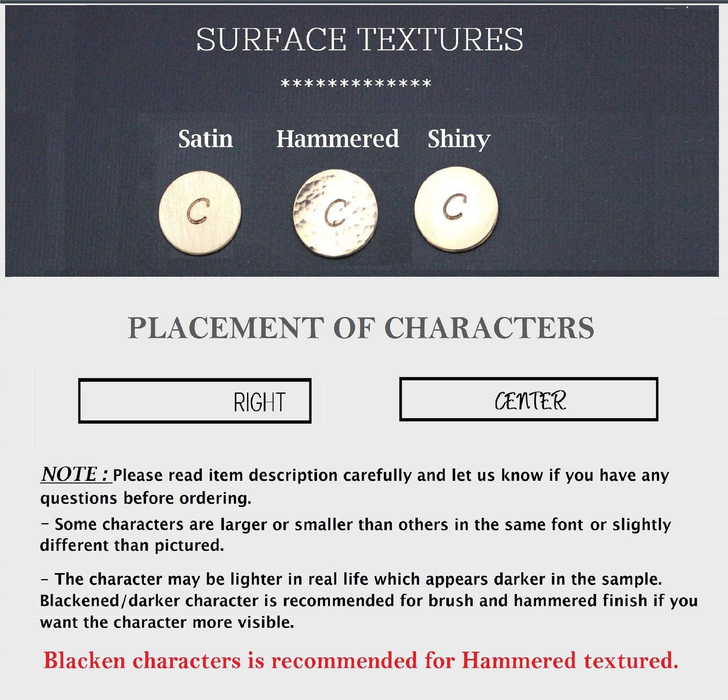 HotMixCold Placement of Characters Personalized Jewelry Option