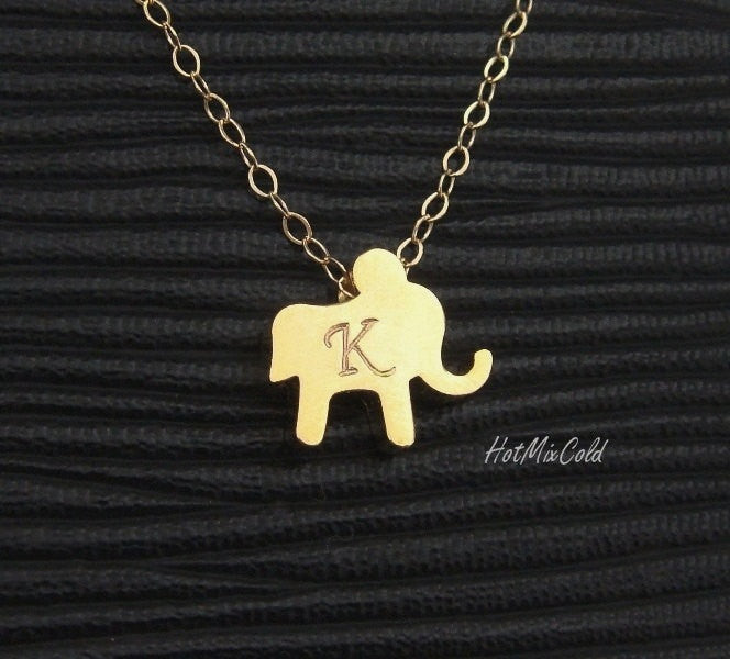 Gold Elephant Necklace