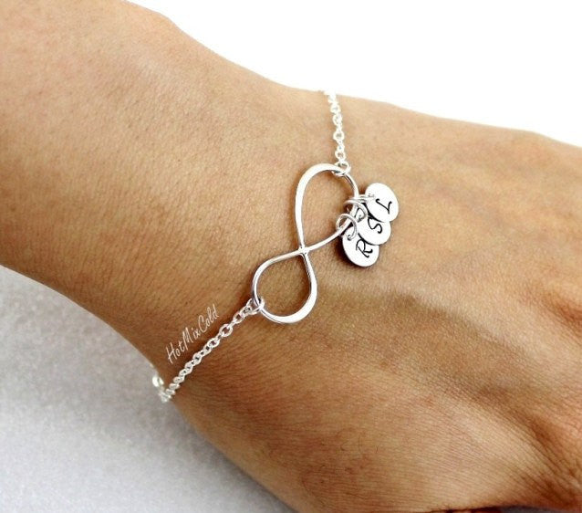 Personalised Infinity Bracelet with 2 Names - Sterling Silver Jewelry –  IfShe UK