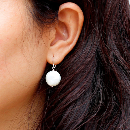 Coin Pearl Earrings