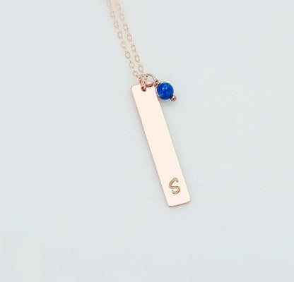 Vertical Bithstone Bar Necklace