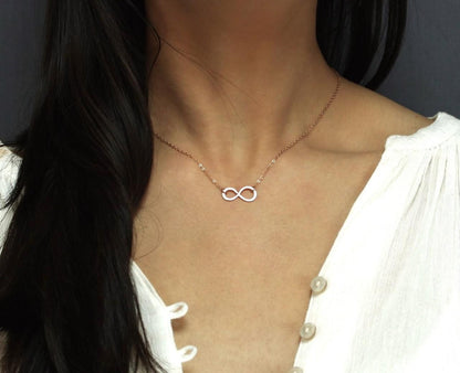 Rose Gold Infinity Necklace